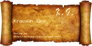 Kracsun Igor névjegykártya